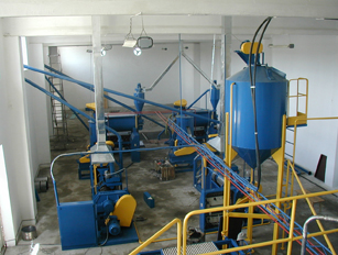 Прессовый участок завода по переработке семян хлопка - вид сверху